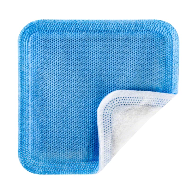 Askina® Carbosorb-Upgrade Askina, with corner, charocal wound dressing, white background